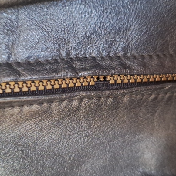 Wilsons Black  Leather Fringe Biker Jacket Ladies M - Picture 7 of 8